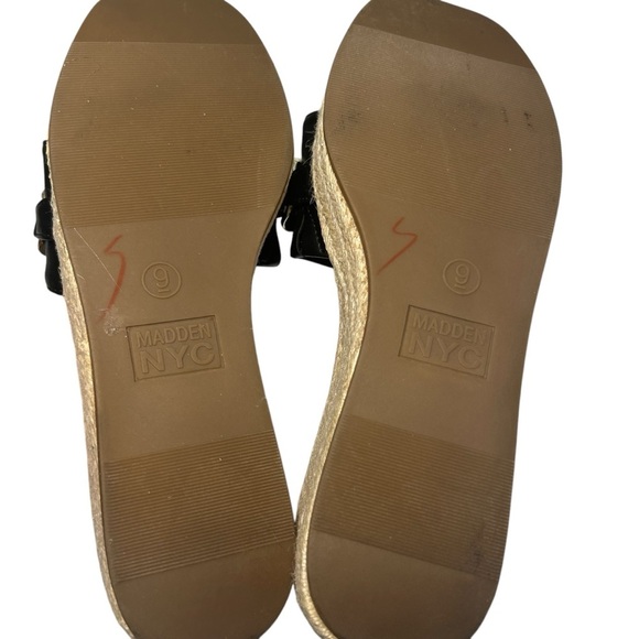 Madden NYC Wedge Silver Toned Chain Espadrille Slide Sandals Sz 9 - Picture 11 of 11